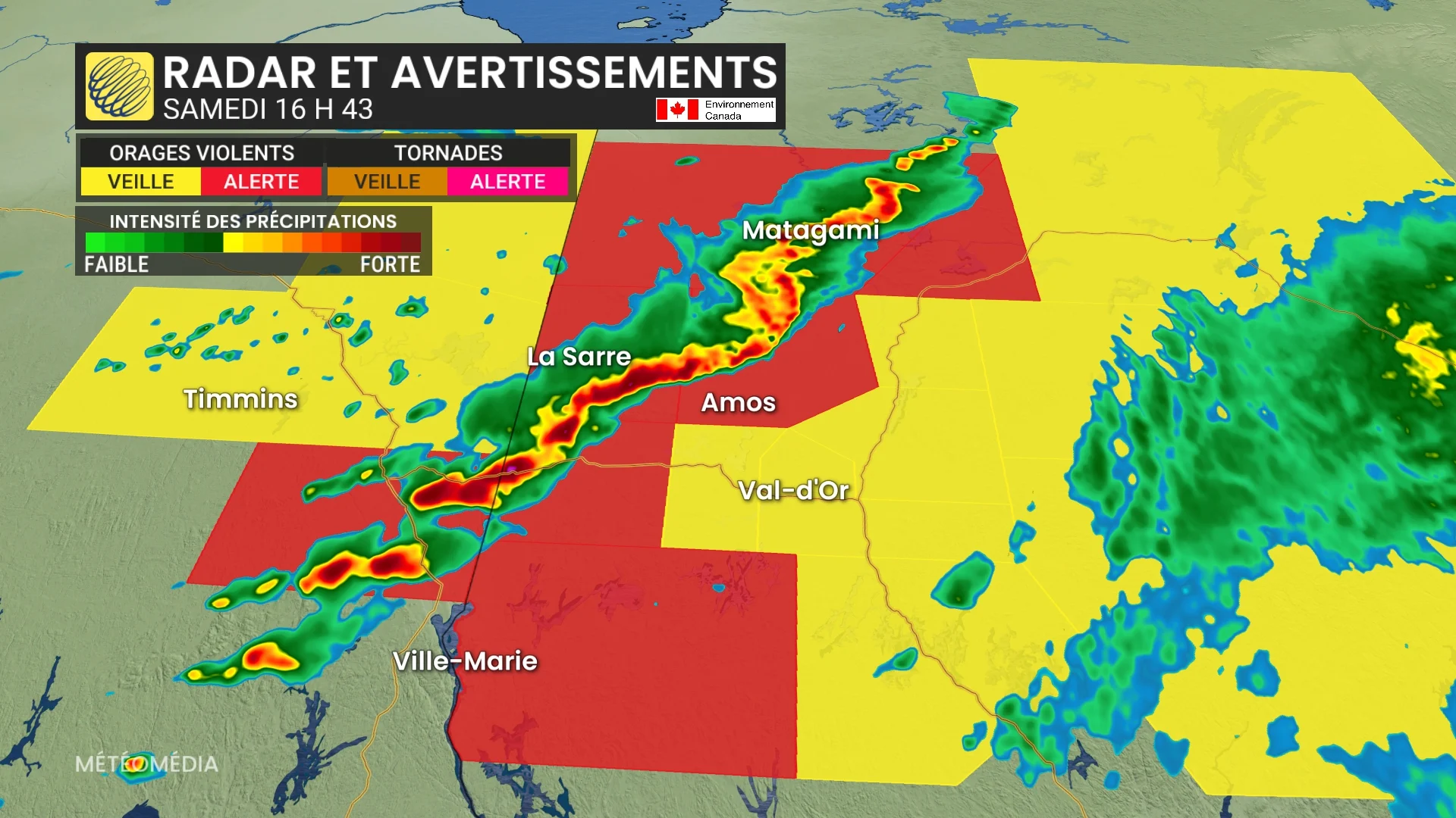 Orages violents et risque de tornades ce samedi : voyez où