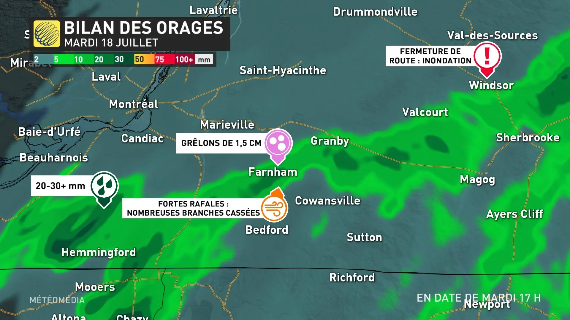Orages et pluie