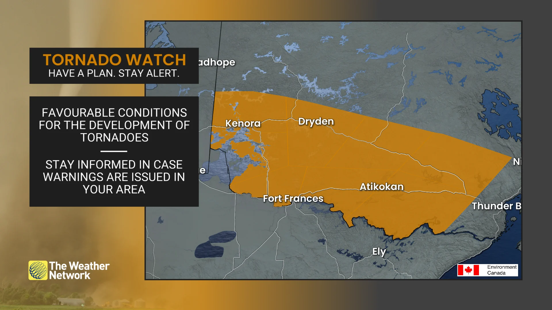 Northwestern Ontario tornado watches June 22