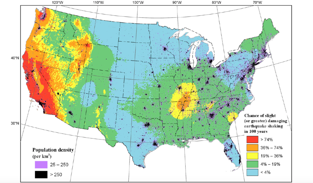 New USGS hazard map shows increased earthquake risks