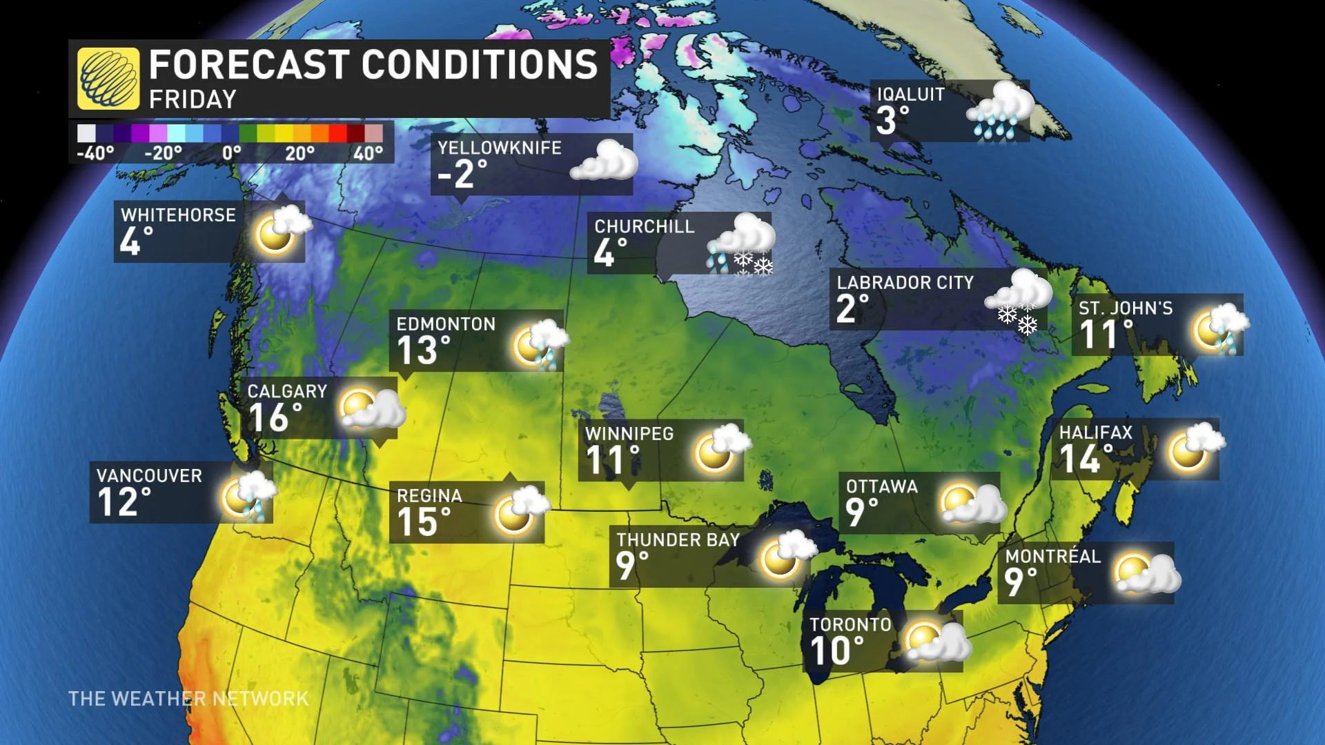 Friday temps