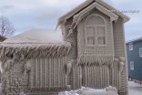 Spectaculaire village de glace près du lac Érié