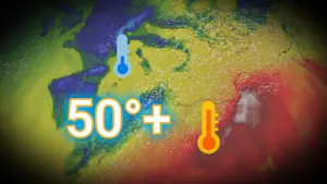 45 °C ou du gel? Un contraste saisissant dans cette région