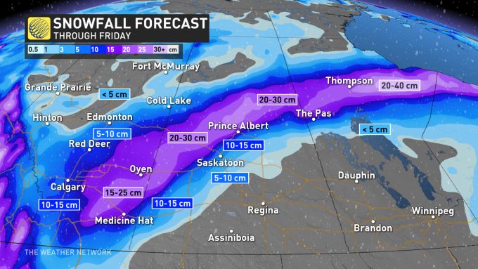 The Climate Community – Heavy snow continues snarling journey on the Prairies into Thursday