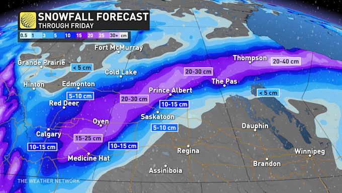 The Climate Community – Heavy snow continues snarling journey on the Prairies into Thursday The Climate Community – Heavy snow continues snarling journey on the Prairies into Thursday