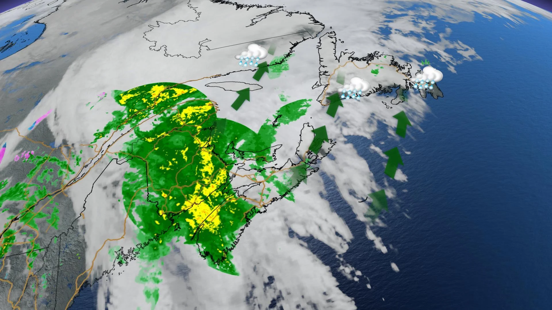 Rain to cease in Maritimes as storm eyes Newfoundland with downpours