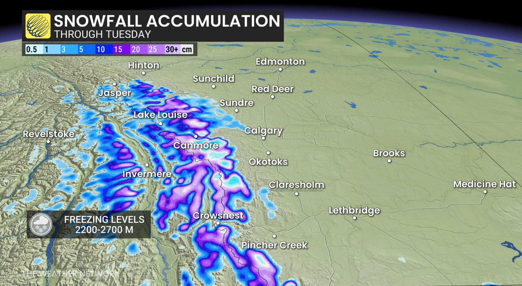 Baron - Alberta snow through Tuesday - June 1
