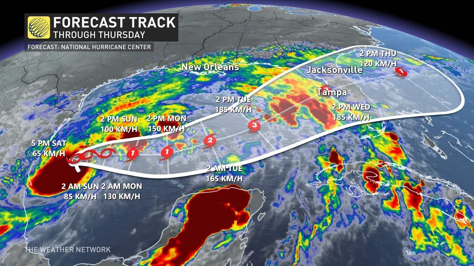 Tropical Storm Milton Forecast Track