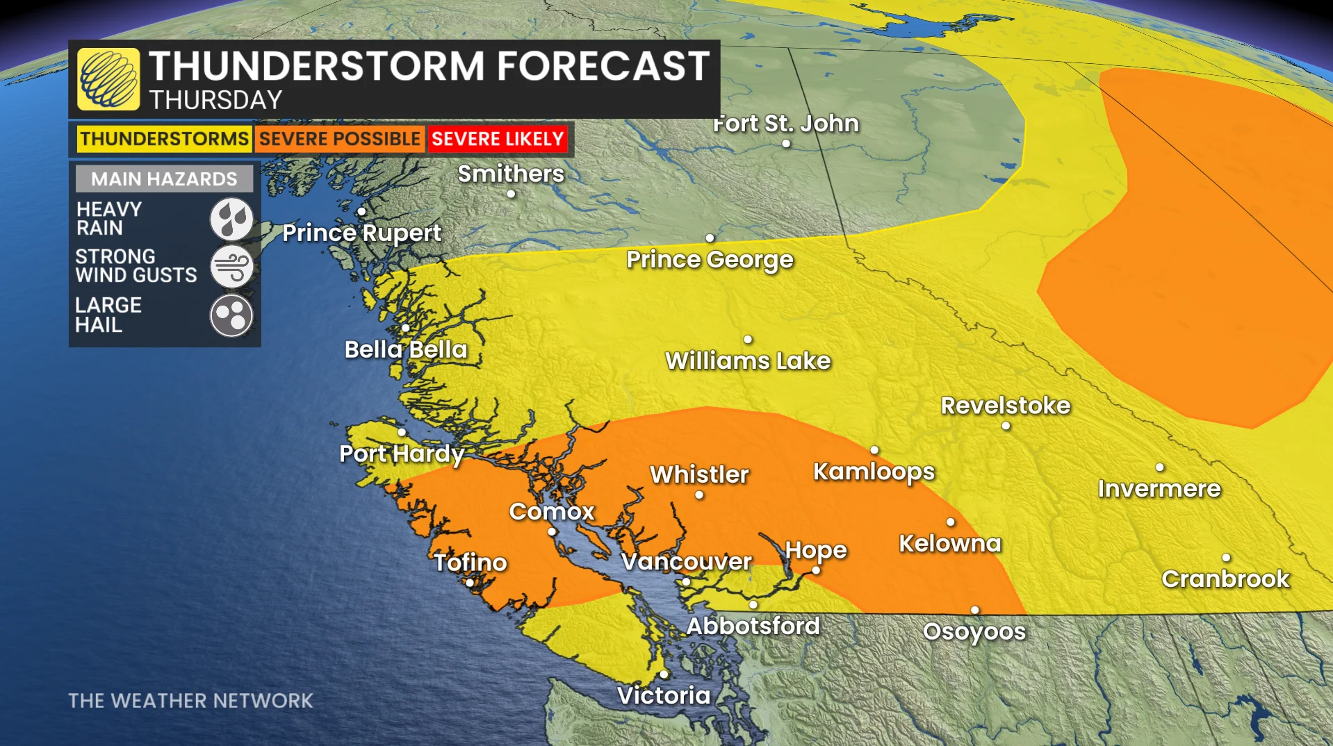 B.C. storm risk map Thursday