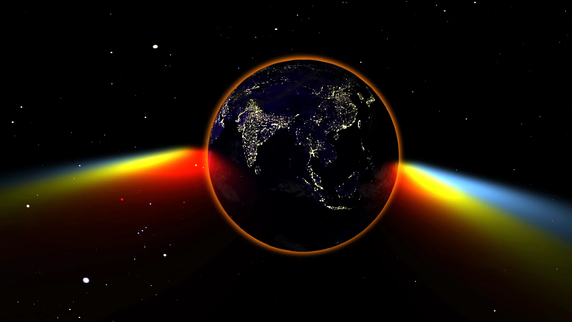 Lunar Eclipse - sunlight filtered through Earth atmosphere - NASA