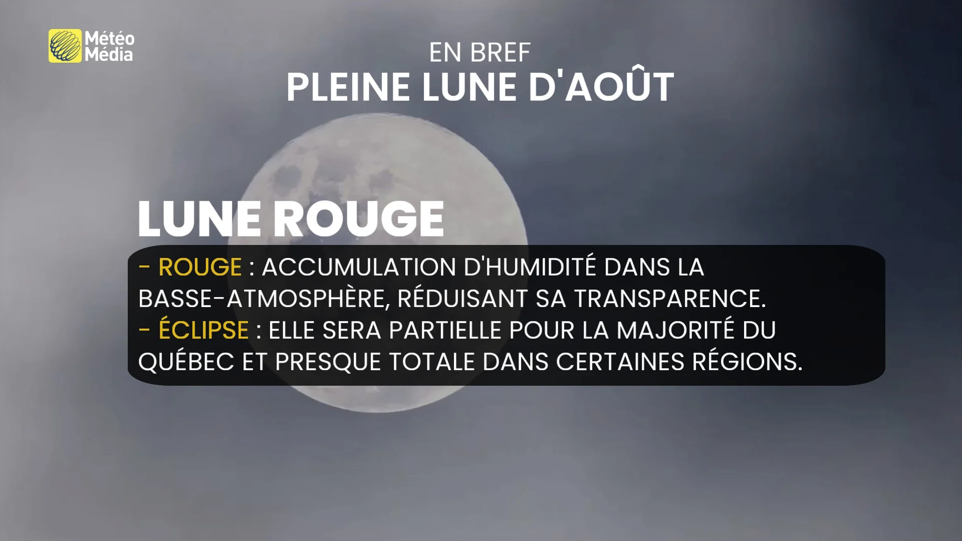 Éclipse lunaire : le Québec aux premières loges