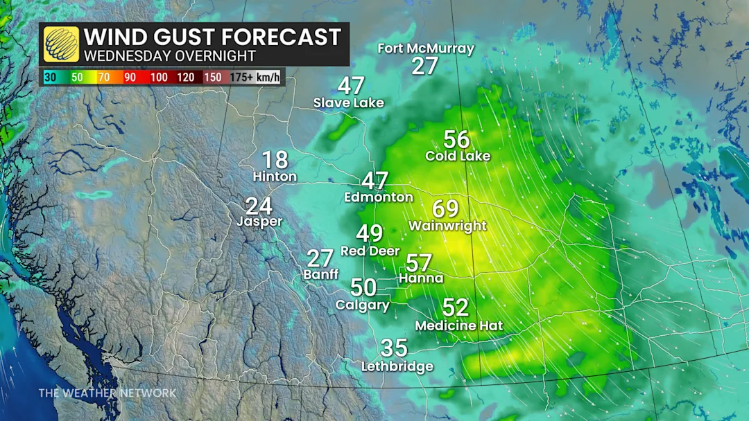 Alberta winds ease as gusts strengthen across the Prairies - The ...