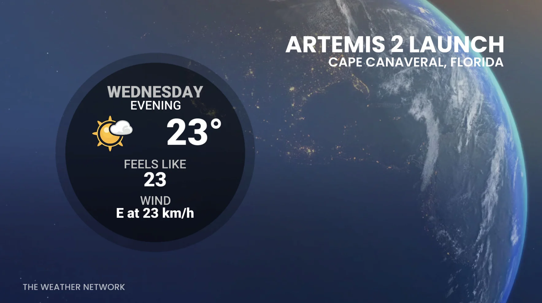 Artemis 2 weather forecast April 1 2026