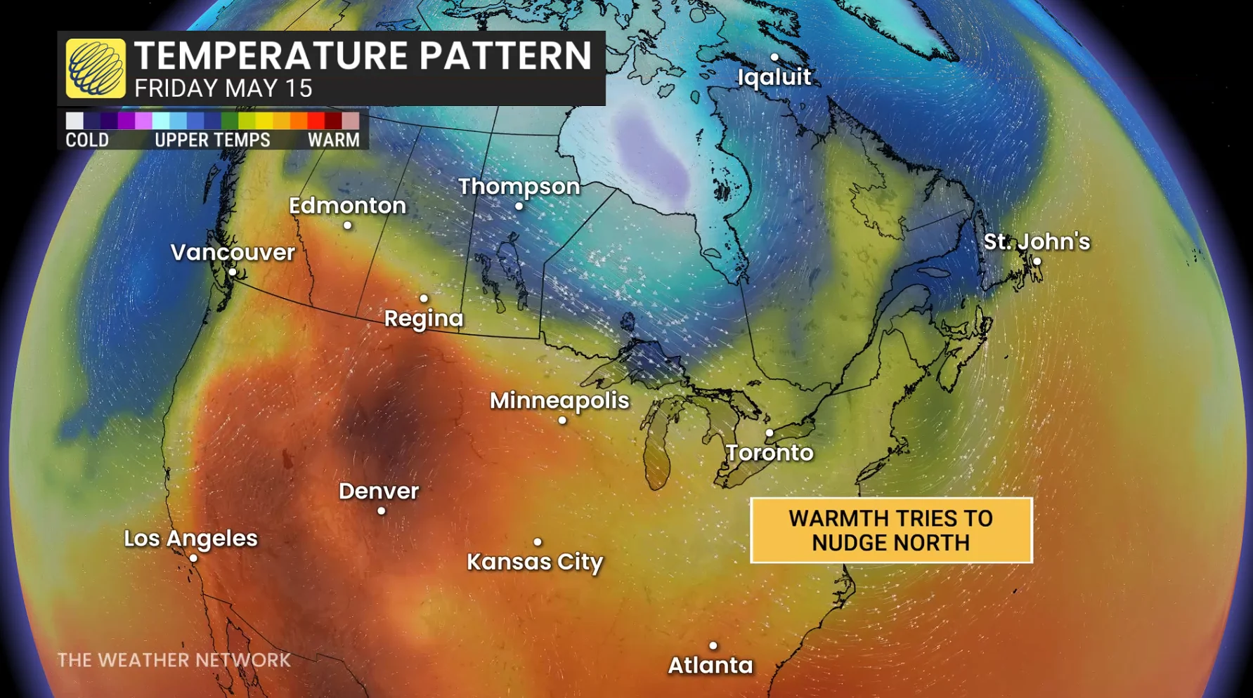 Baron - Ontario temperature pattern Monday May 15
