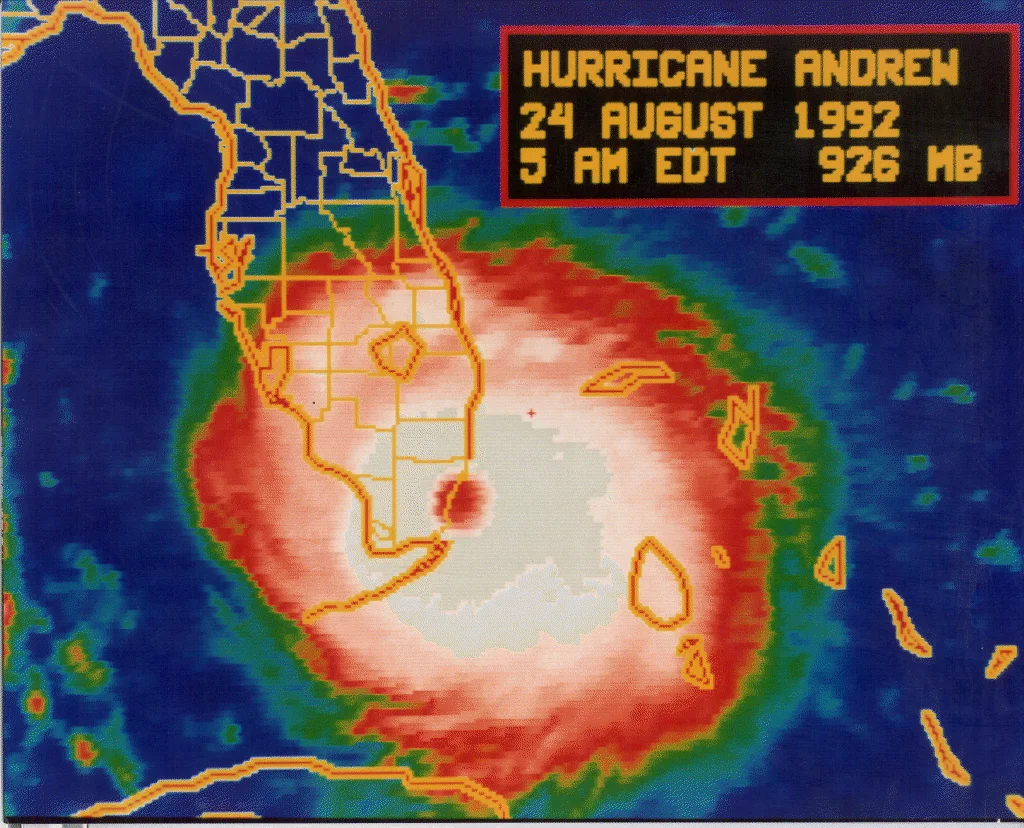 (NOAA/NHC) Hurricane Andrew 1992 satellite