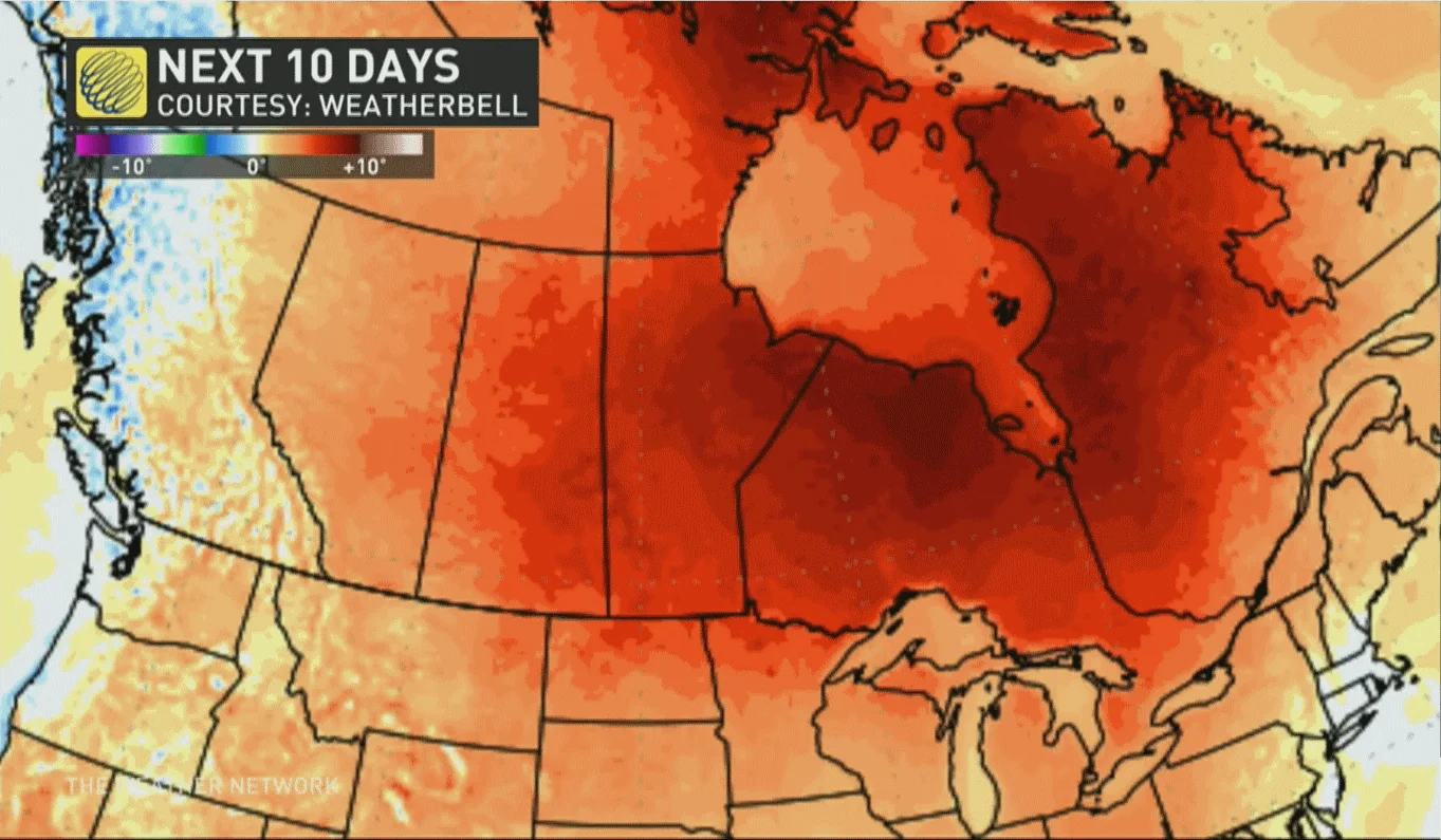 Temperature Anomaly Next 10 Days