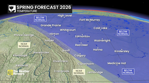 Alberta S 2026 Spring Forecast The Weather Network Baron AB Temp SpringFX 2026 
