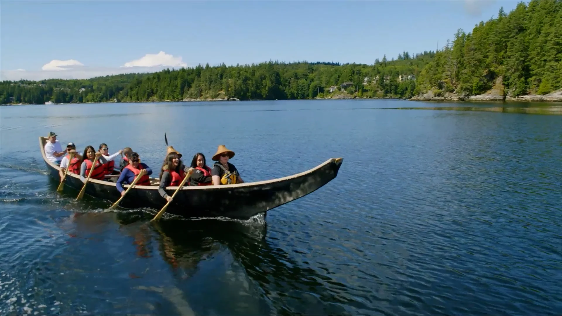 Laboucan-Massimo and Paul on a cameo with members of the Sechelt Nation. (Power to the People)
