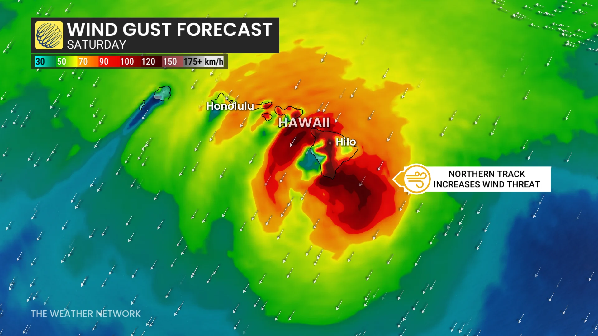 Tropical Storm Nolo wind gusts Saturday