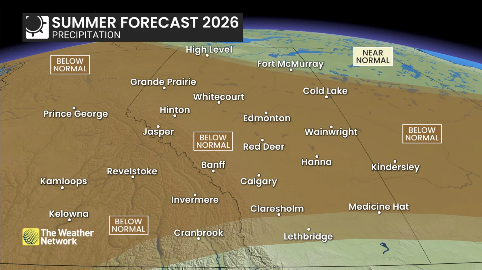 Alberta 2026 Summer Forecast: Precipitation, drought concerns
