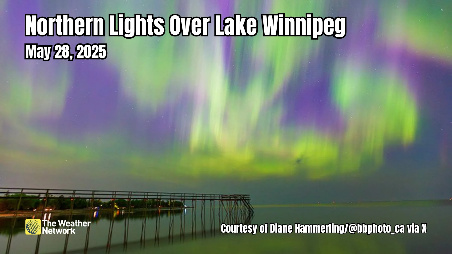 Northern Lights Lake Winnipeg May 28 2025