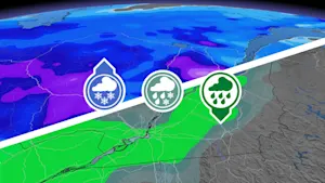 Prochain système : jusqu'à 20 cm de neige sur le Québec. Détails ici.