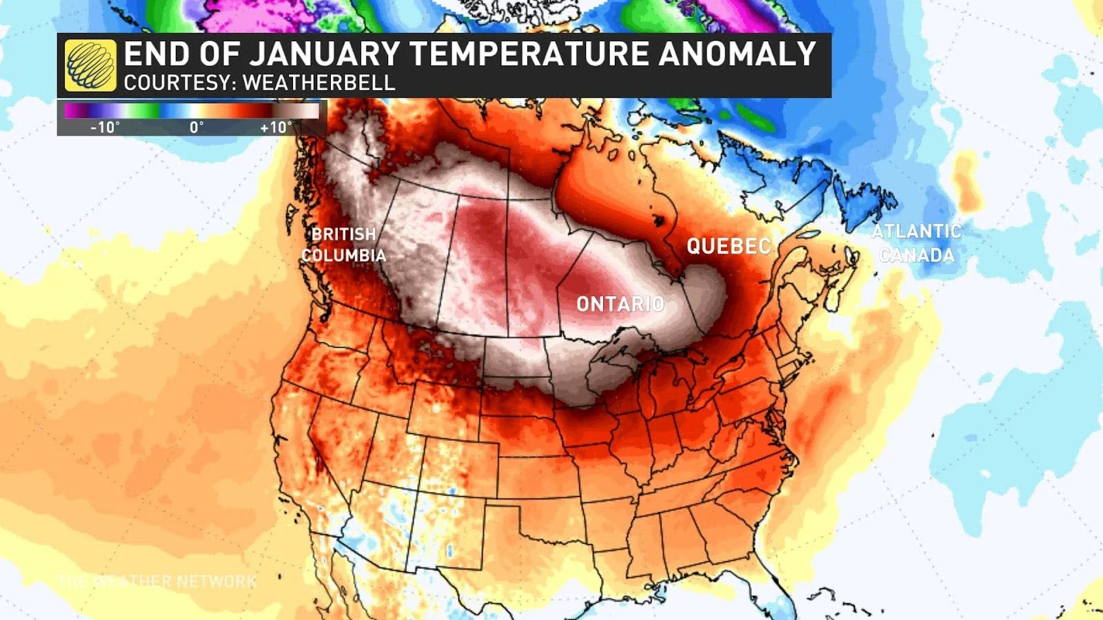 End of January Temperature Anomaly