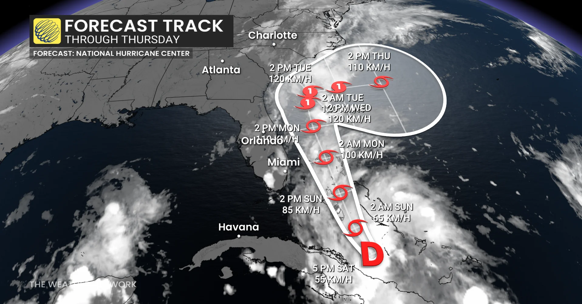 Tropical Depression Nine Track September 27 2025