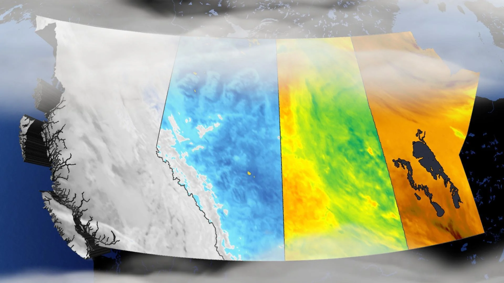 Canada is colder than a cloud, and looks like one on satellite