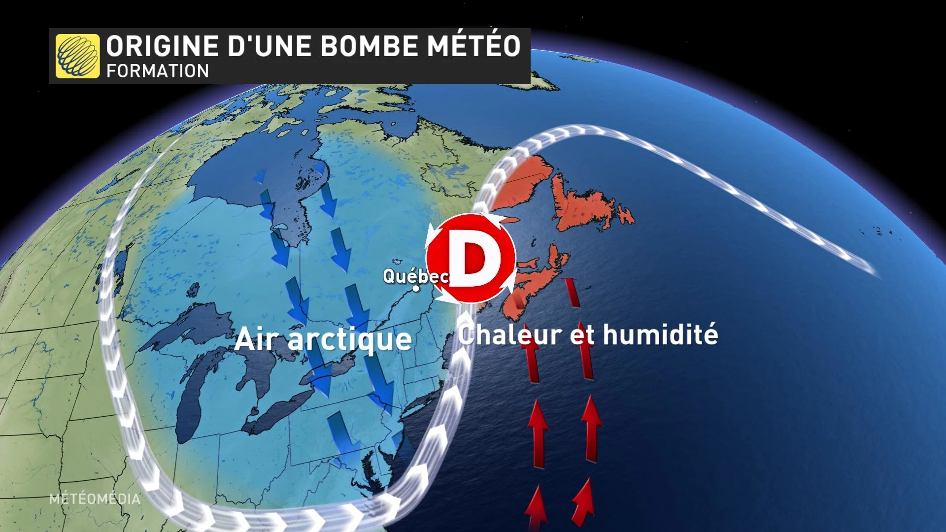 BOMBE - Origine d'une bombe météo