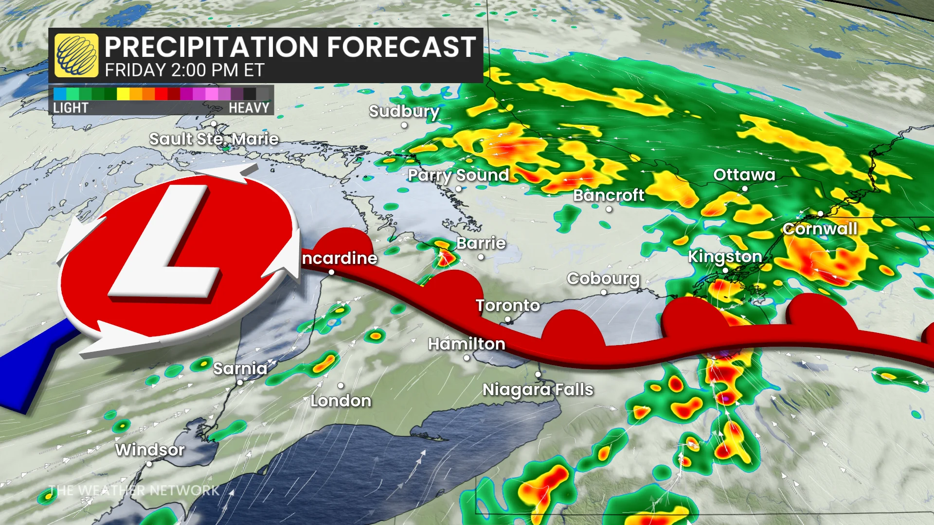 Baron - Ontario precipitation Friday afternoon - June26
