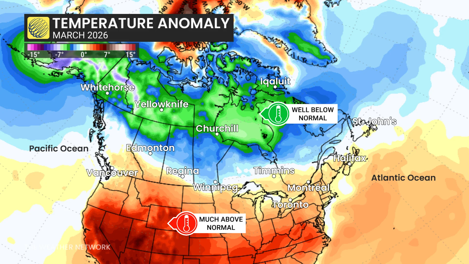 March 26 temperature anomaly