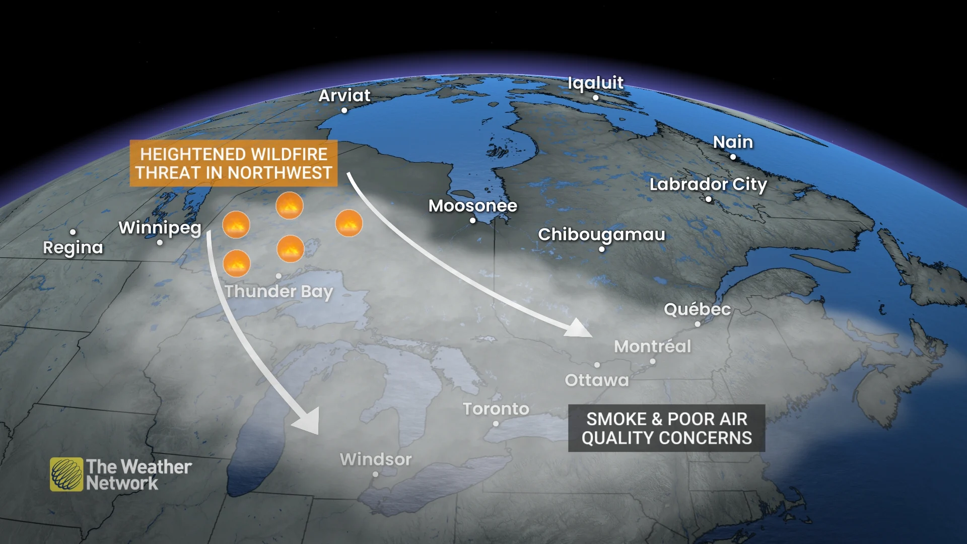 2025 Summer Forecast: Wildfire smoke from the North could impact Ontario and Quebec