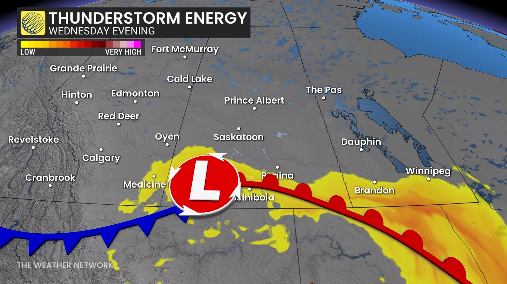 Prairies lightning energy Wednesday evening