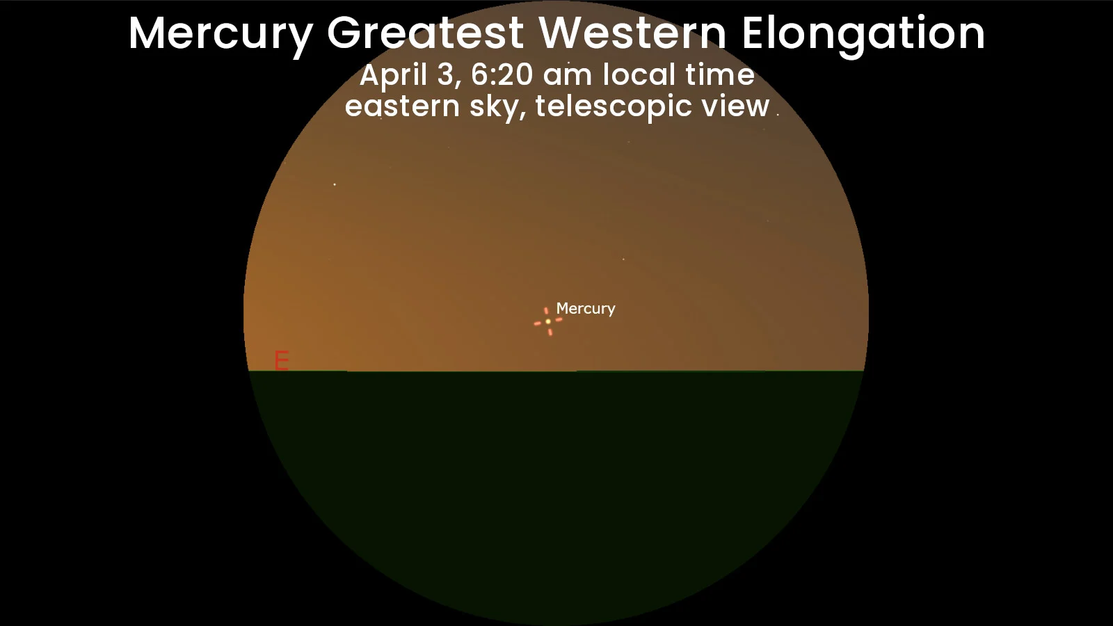 Apr 3 2026 - Mercury Predawn Sky - Stellarium