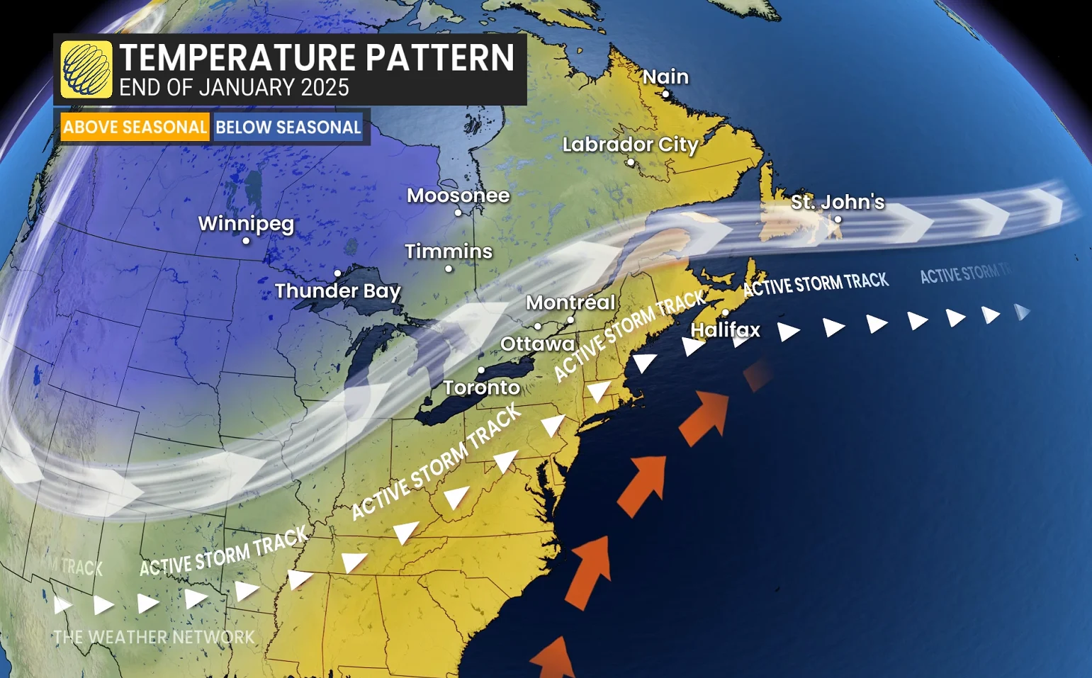 canada active storm track january 2025