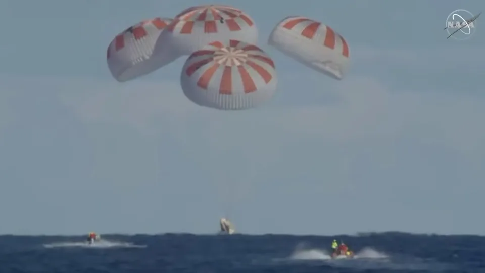 Crew Dragon successful splashdown ends perfect test flight