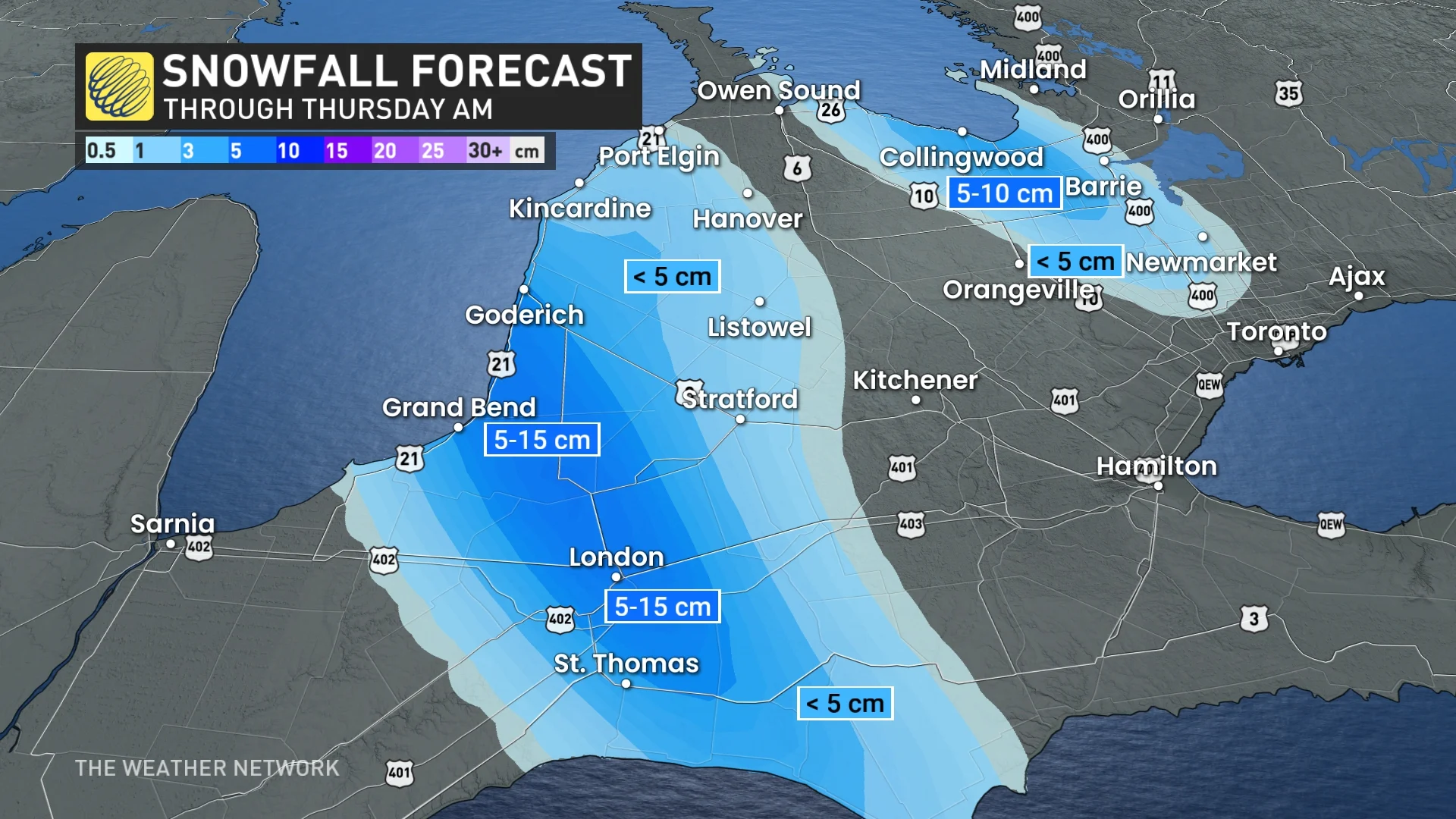 Baron - Additional snow squall forecast in southern Ontario - Jan8