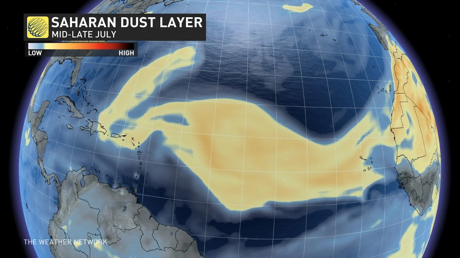 Saharan Dust Layer July 2024