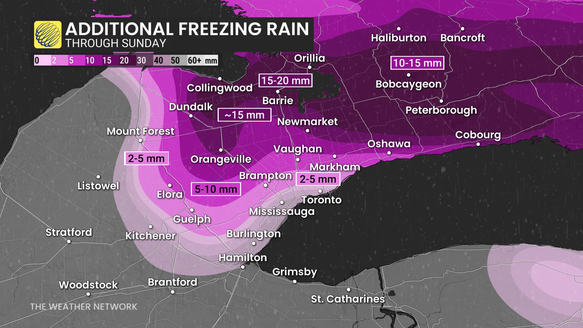 Greater Toronto Area freezing rain ice outlook