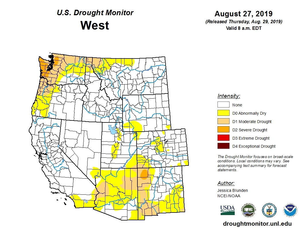 Drough monitor US WEst