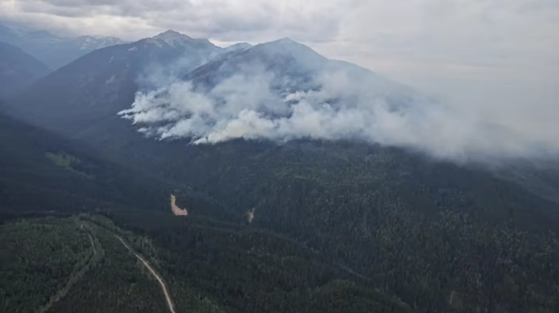 B.C. Wildfire Service: An aerial view of the Croya Creek wildfire in northern B.C., on Aug. 19, 2024. (B.C. Wildfire Service)