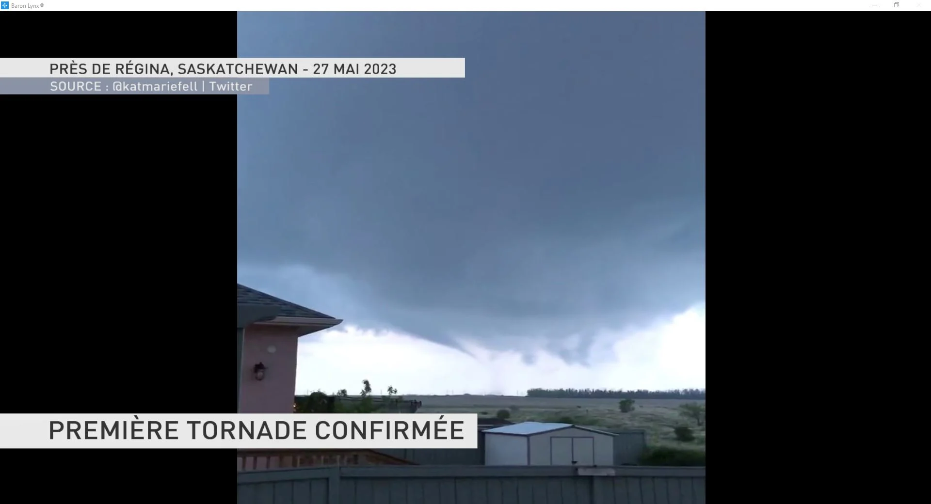 Première tornade confirmée