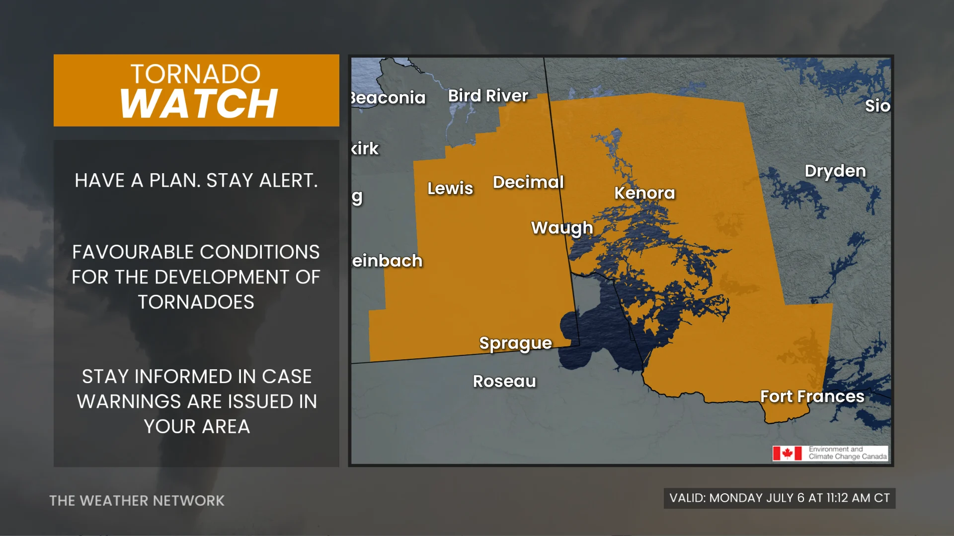 Baron - MBON tornado watch - July 6
