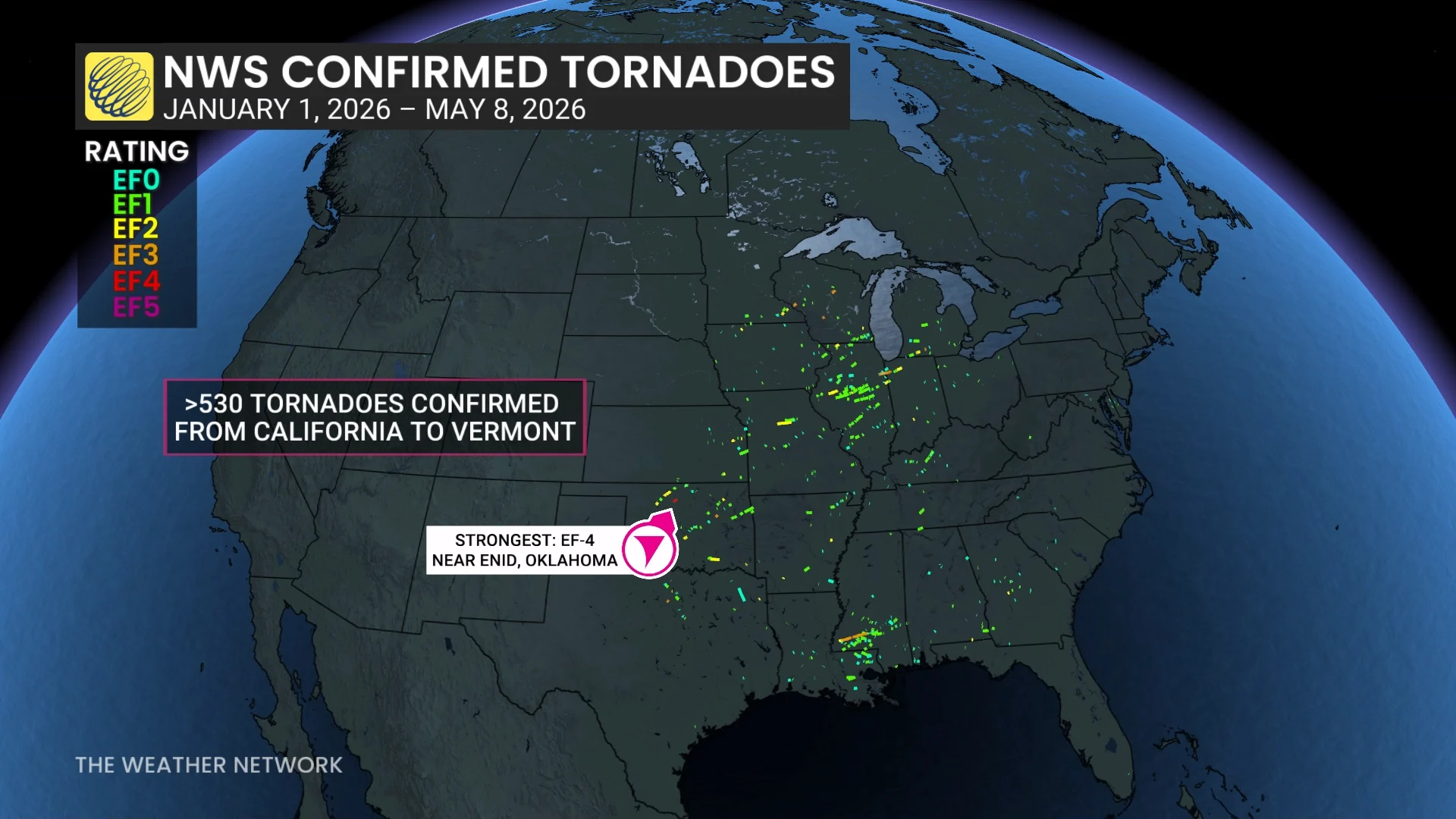 NWS CONFIRMED TORNADOES 2026