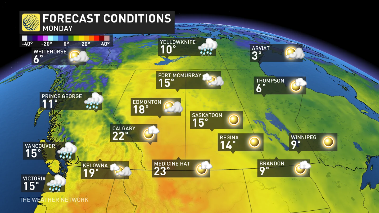 Thanksgiving temperatures west