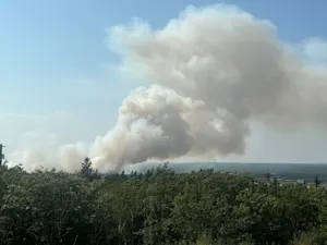 Wildfire burning near Halifax business park remains out of control. Crews back on scene Tuesday