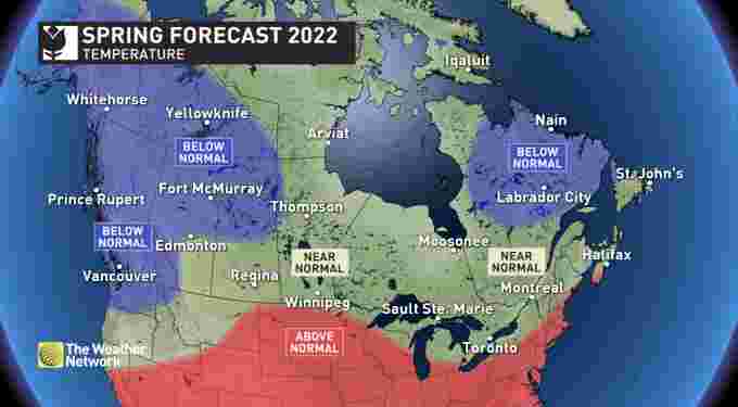 2022 Spring Forecast - Temperatures 