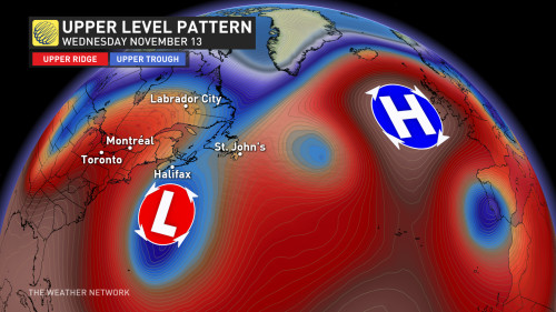 Atmospheric 'gridlock' on tap in Atlantic Canada, that means heavy rain, winds