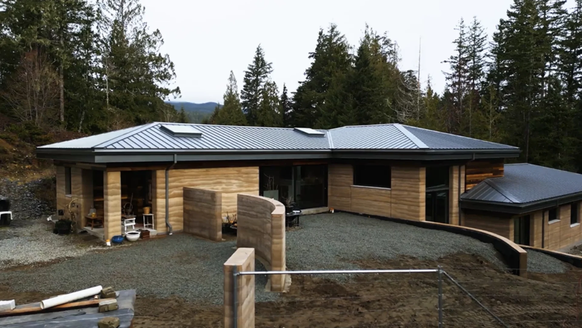 Rammed Earth Home: Building Better (The Weather Network) | Rammed Earth House, Sooke, British Columbia